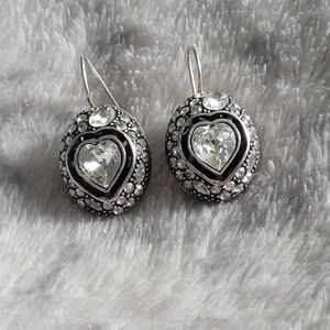 Brighton Silver Heart Earrings